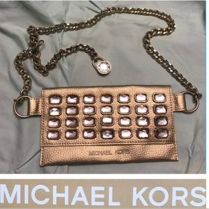 MK 😍 Micheal Kors Fanny pack Gold studded